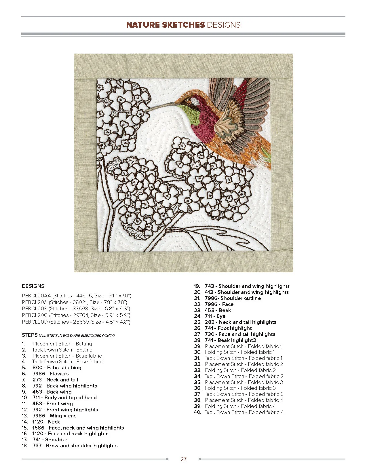 Anita Goodesign Nature Sketches Embroidery Design Collection 272AGHD
