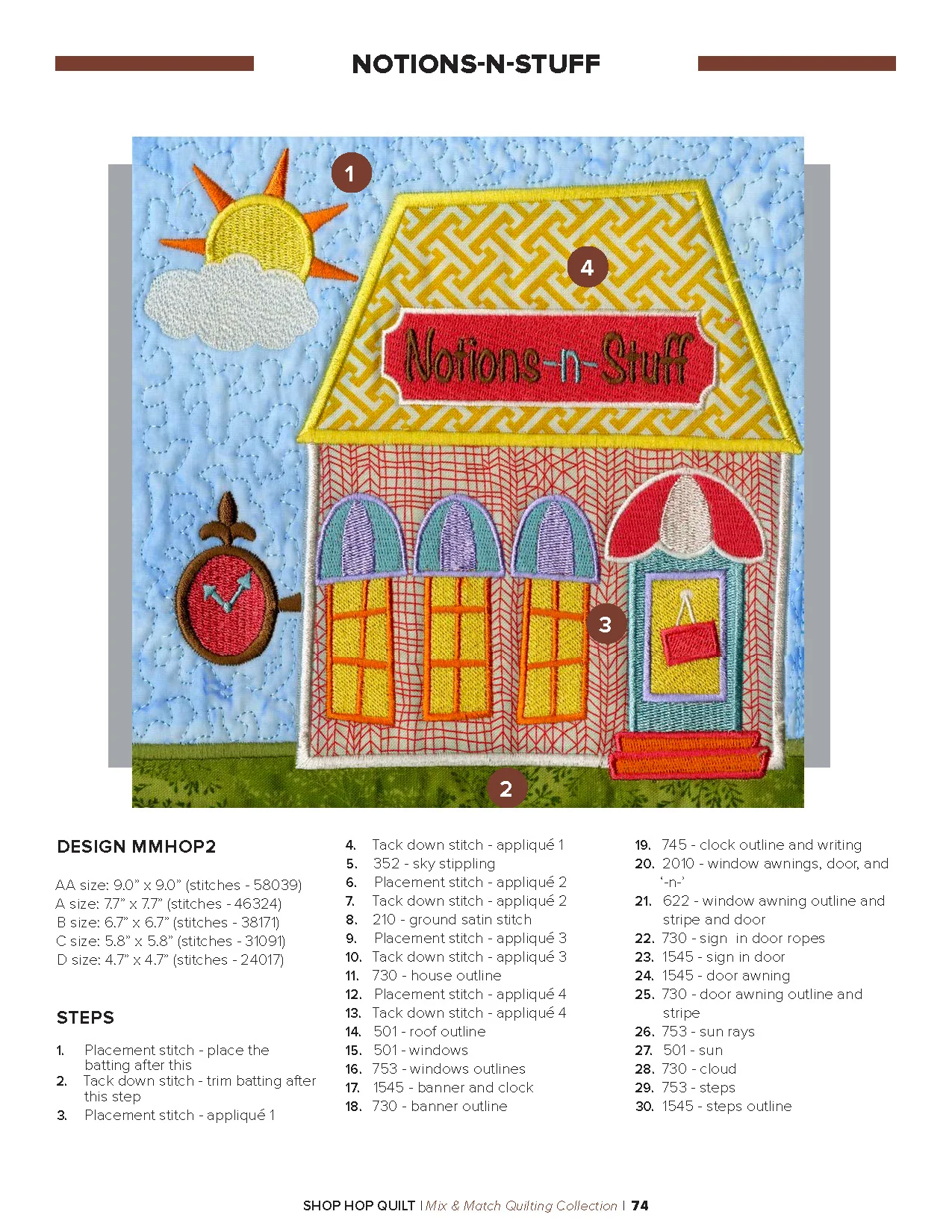 Anita Goodesign Shop Hop Quilt Pattern Collection 300AGHD