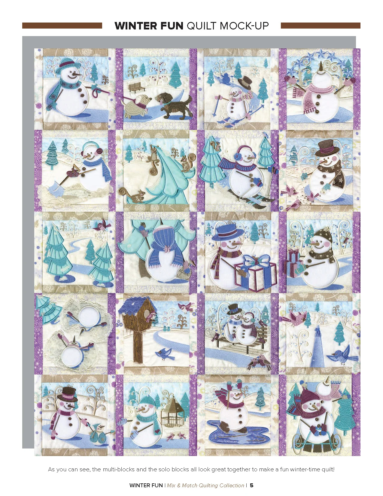 Anita Goodesign Winter Fun Quilt Pattern Collection 330AGHD