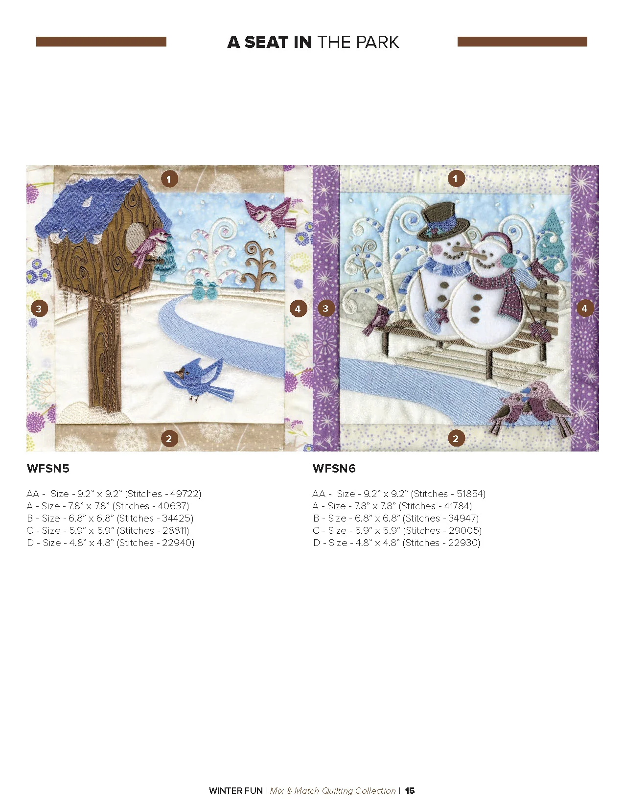 Anita Goodesign Winter Fun Quilt Pattern Collection 330AGHD