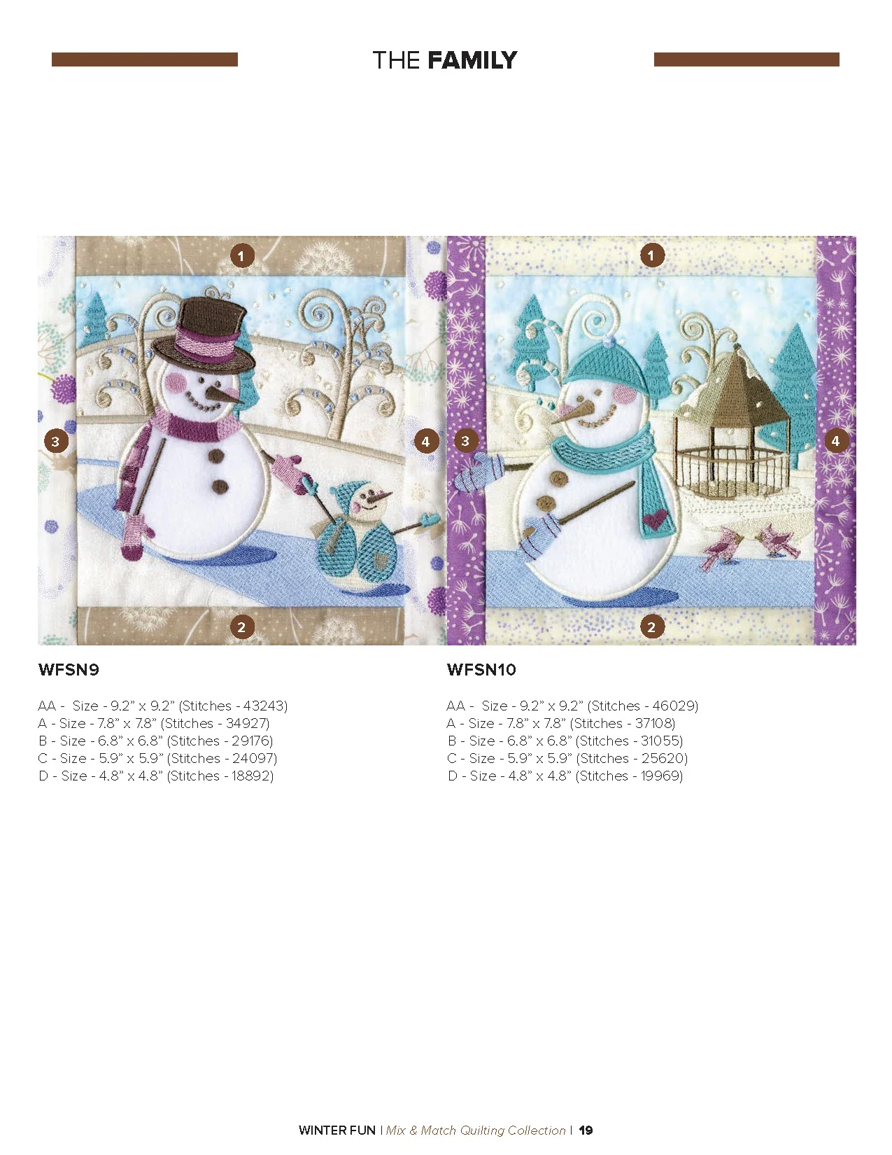 Anita Goodesign Winter Fun Quilt Pattern Collection 330AGHD