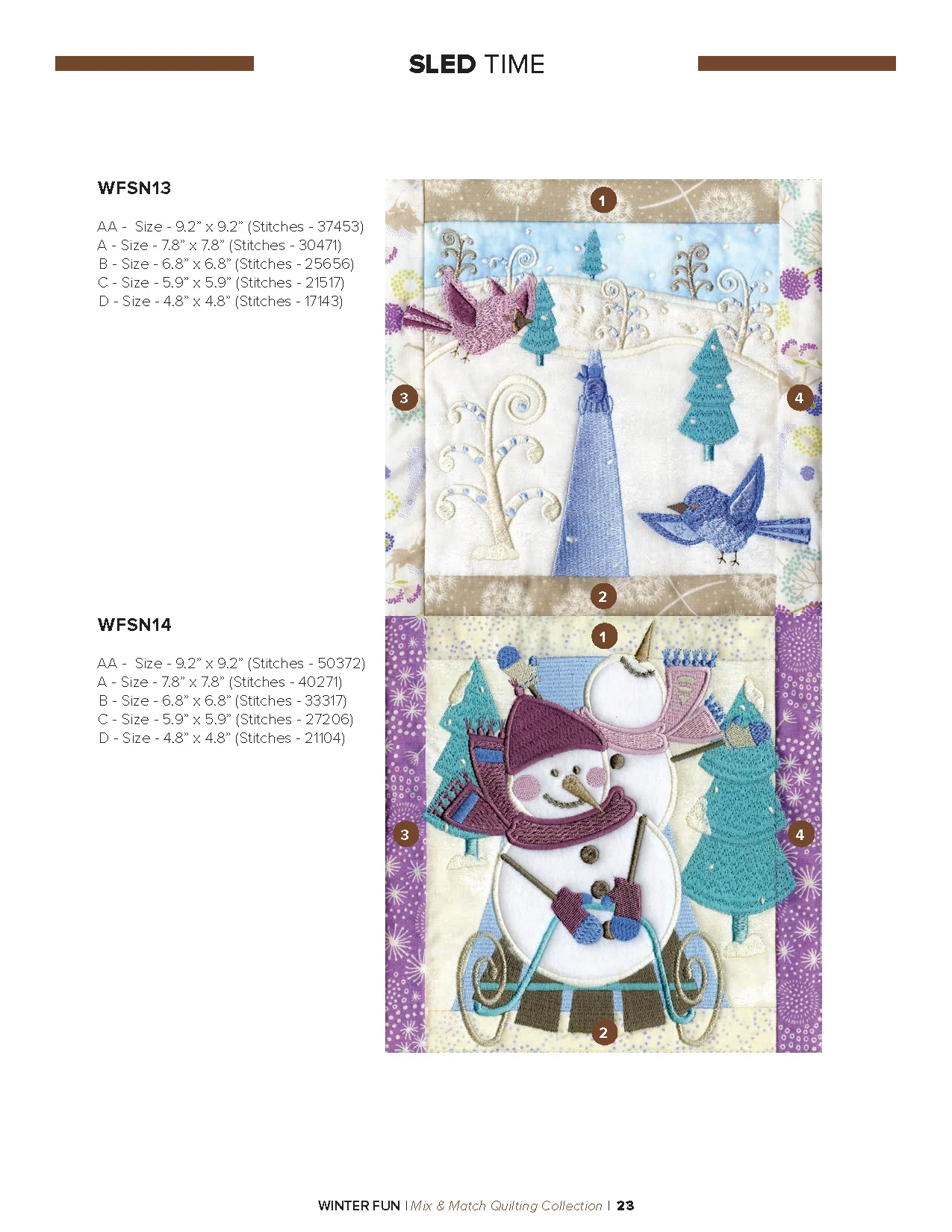 Anita Goodesign Winter Fun Quilt Pattern Collection 330AGHD