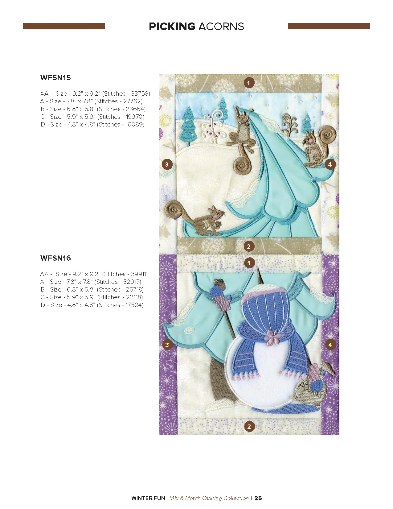 Anita Goodesign Winter Fun Quilt Pattern Collection 330AGHD