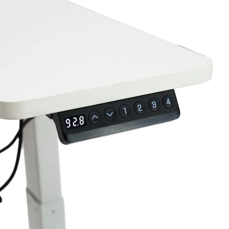 White craft table with digital display and control buttons on a white background