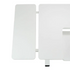 White craft table with extended leaf on a white background