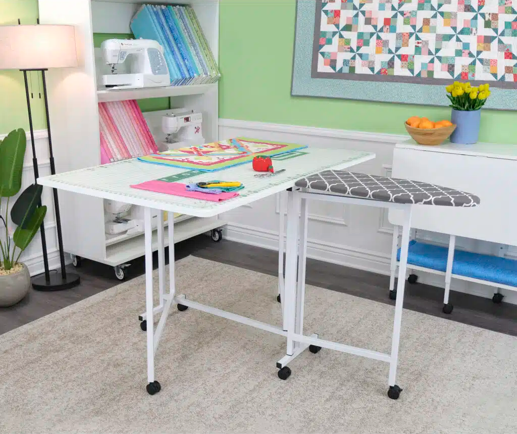 Arrow Sewing Millie Folding Cutting Table with Ironing Board
