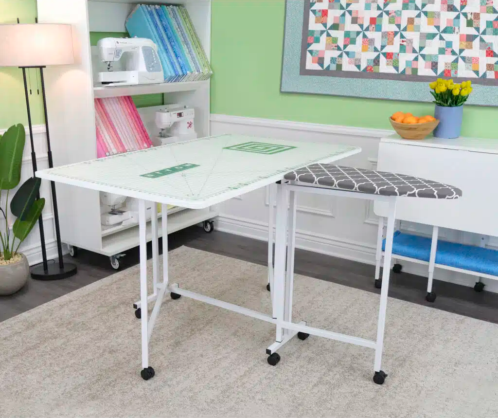 Arrow Sewing Millie Folding Cutting Table with Ironing Board