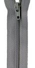 Gray zipper on a white background