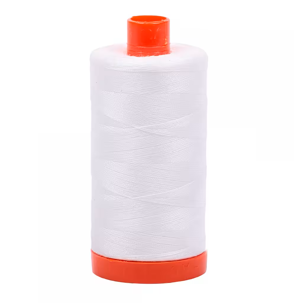 Aurifil Cotton Quilting and Piecing Thread 1,422yd Large Spool 50wt Natural White 1050-2021