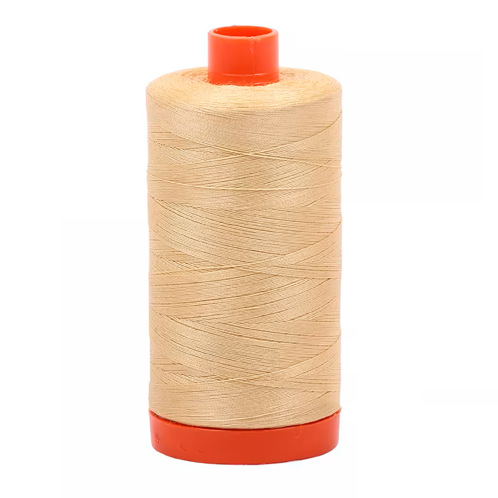 Aurifil Cotton Quilting and Piecing Thread 1,422yd Large Spool 50wt Wheat 1050-2125