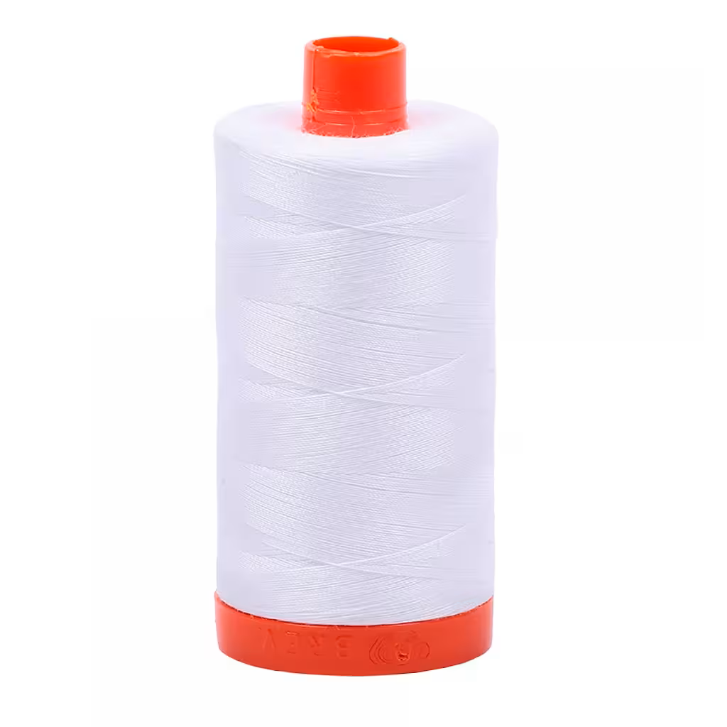 Aurifil Cotton Quilting and Piecing Thread 1,422yd Large Spool 50wt White 1050-2024