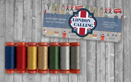 Aurifil London Calling 7pk 50wt Cotton Spools Thread Kit GE50LC7 for Sale at World Weidner