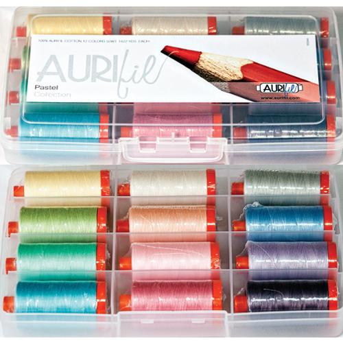Aurifil The Pastel Collection 12pk 50wt Cotton Spools Thread Kit AC50PA12 for Sale at World Weidner