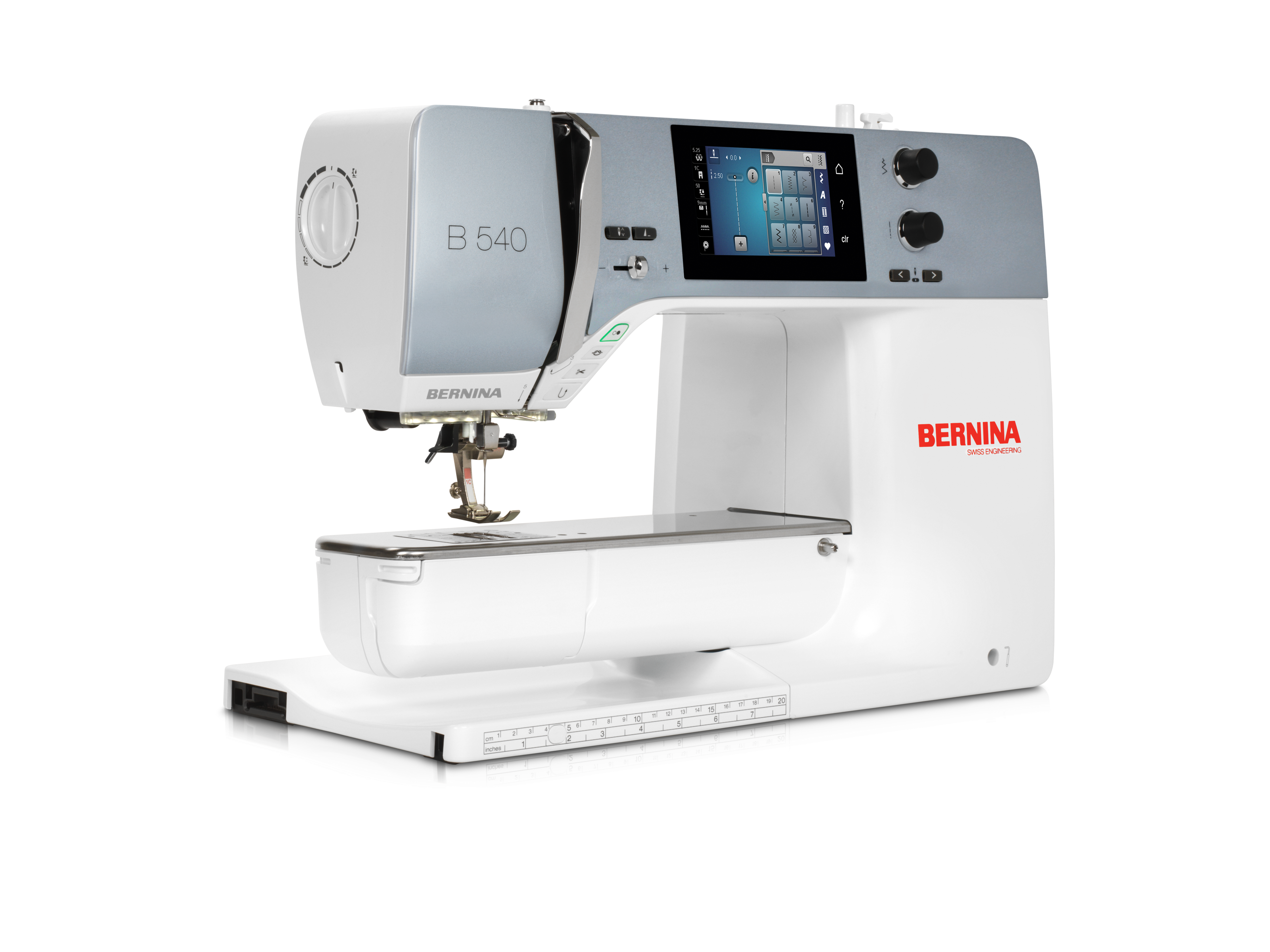 angled image of the BERNINA 540 Sewing and Embroidery Machine
