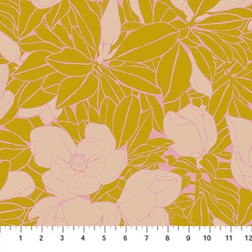 Fabric Anna Maria Golden Magnolia Backings No. 5 108" Wide Back by the Quarter Yard BAMT168-55