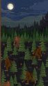 Fabric P & B Textiles Blue Multi Bigfoot Country Quilt Panel 6123-PA