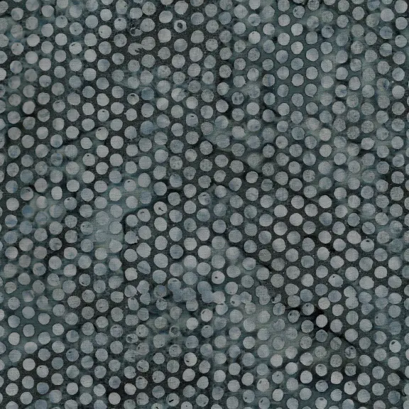 A close-up of a dark gray textured fabric covered in a repeating pattern of small circular dots.