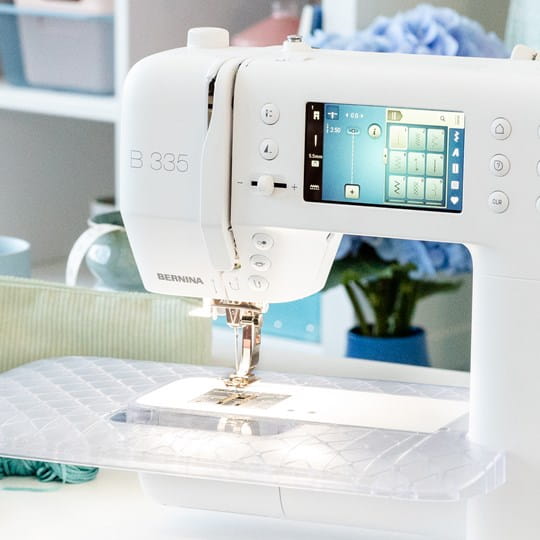 Bernina sewing machine with digital display on a table