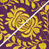 Purple fabric with yellow floral embroidery pattern