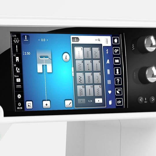 Digital display with control buttons on a white background