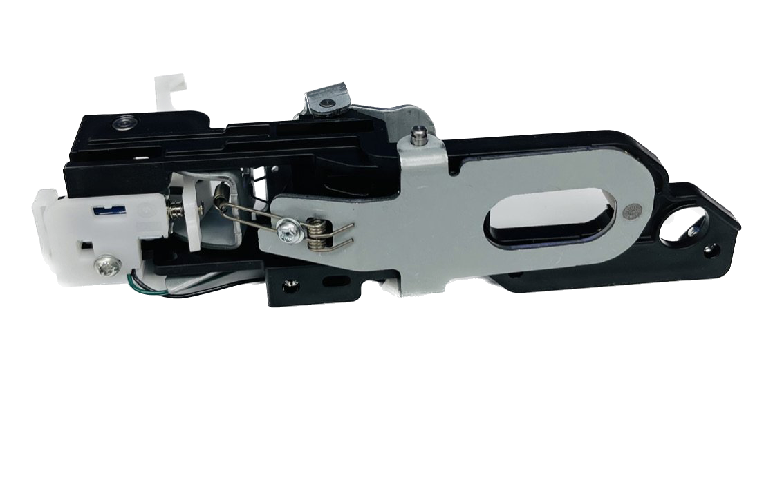 Mechanical lock mechanism on a white background