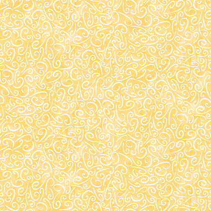 Fabric P&B Yellow Scroll Bee My Baby by the Quarter Yard 6391-Y
