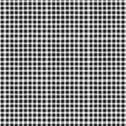 Fabric P&B Black and White Gingham Bee My Baby by the Quarter Yard 6392-KW