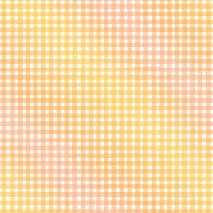 Fabric P&B Yellow and Peach Gingham Bee My Baby by the Quarter Yard 6392-YJ