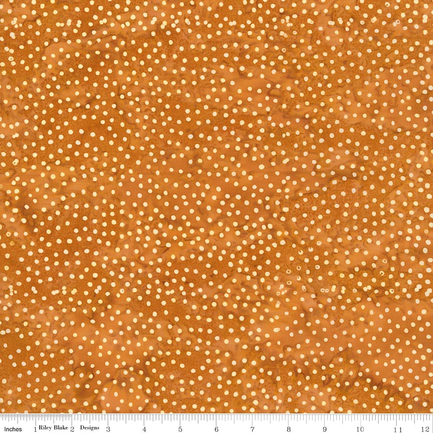 Fabric Riley Blake Golden Glory Batiks Basics Mini Pops by the Quarter Yard BT22000-265