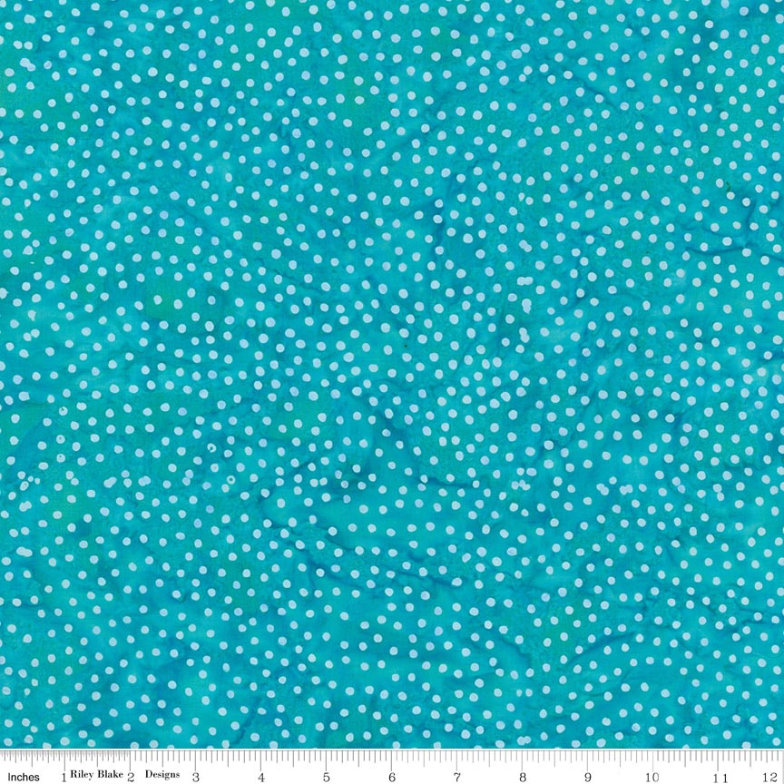 Fabric Riley Blake Lagoon Beach Batiks Basics Mini Pops by the Quarter Yard BT22000-285