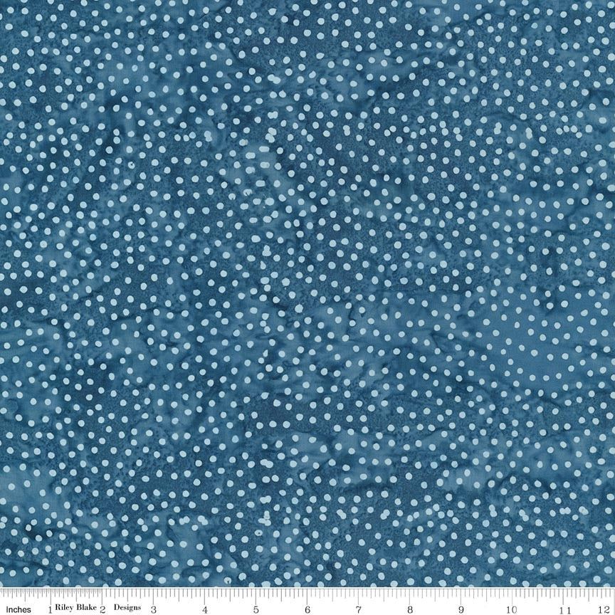 Fabric Riley Blake Denim Bijou Batiks Basics Mini Pops by the Quarter Yard BT22000-305