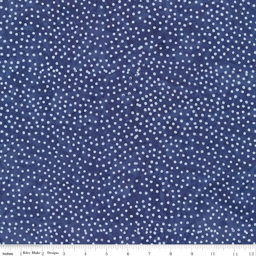 Fabric Riley Blake Deep Water Batiks Basics Mini Pops by the Quarter Yard BT22000-697