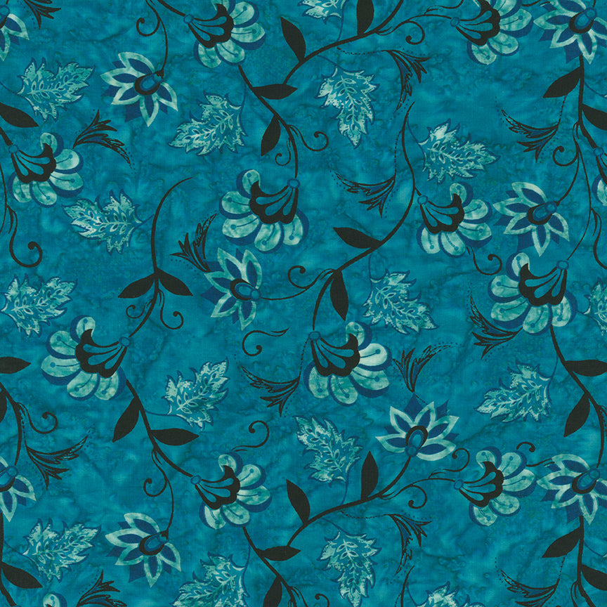 Fabric Riley Blake Aqua Dream Expressions Batiks Verdant Muse by the Quarter Yard BT23785-676