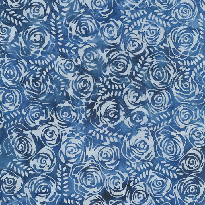 Fabric Riley Blake Rainstorm Expressions Batiks Everblue by the Quarter Yard BT23797-308