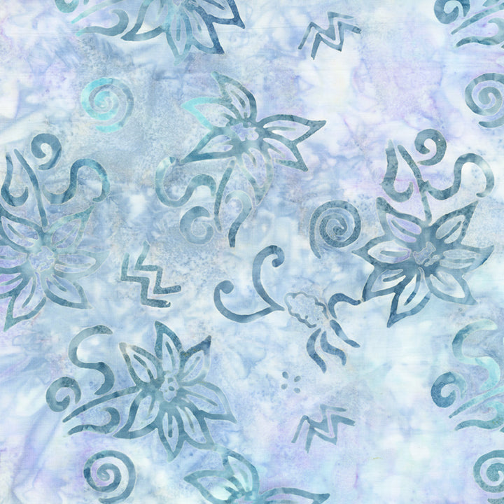 Fabric Riley Blake Arctic Expressions Batiks Everblue by the Quarter Yard BT23805-690