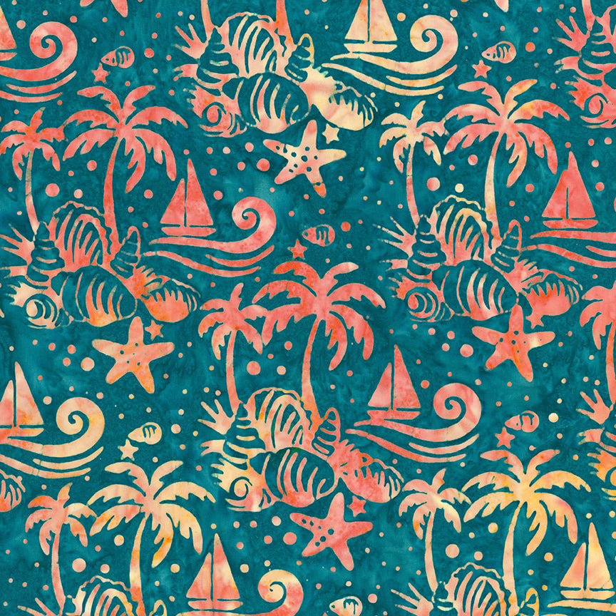 Fabric Riley Blake Aqua Dream Expressions Batiks Sandy Beaches by the Quarter Yard BT23813-676