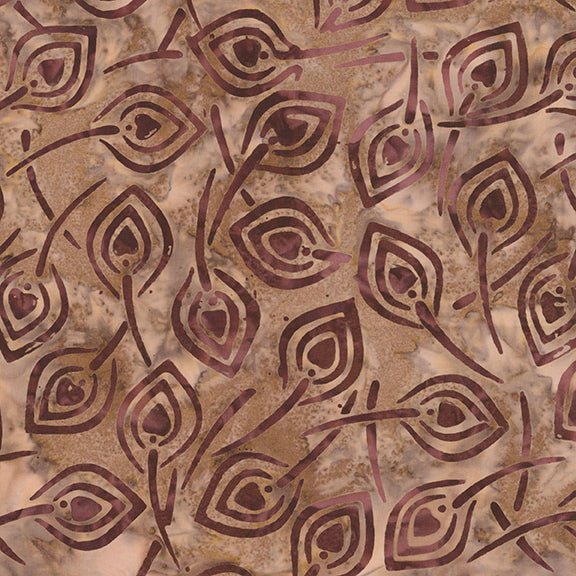 Fabric Riley Blake Oak Expressions Batiks Toasted Blooms by the Quarter Yard BT23825-539