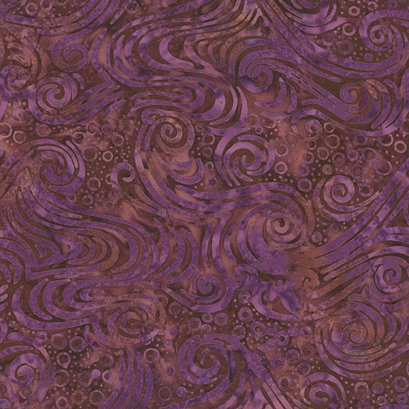 Fabric Riley Blake Mahogany Expressions Batiks Toasted Blooms by the Quarter Yard BT23826-219