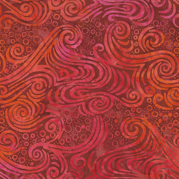Fabric Riley Blake Flamewood Expressions Batiks Toasted Blooms by the Quarter Yard BT23826-638