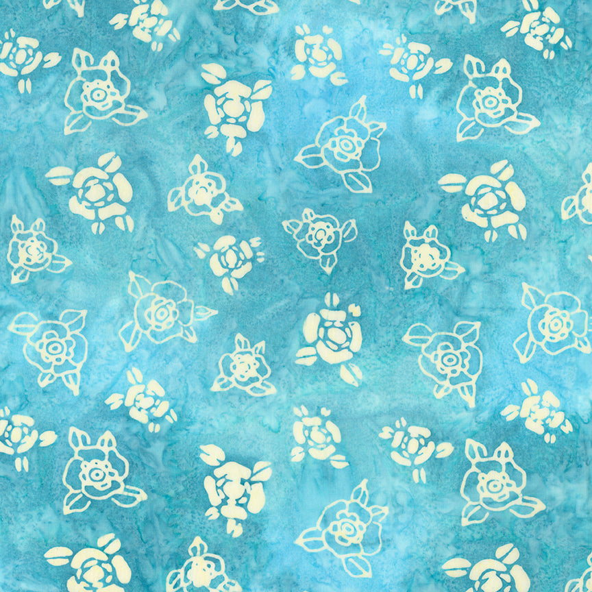 Fabric Riley Blake Lagoon Beach Expressions Batiks Damask Rose by the Quarter Yard BT23841-285