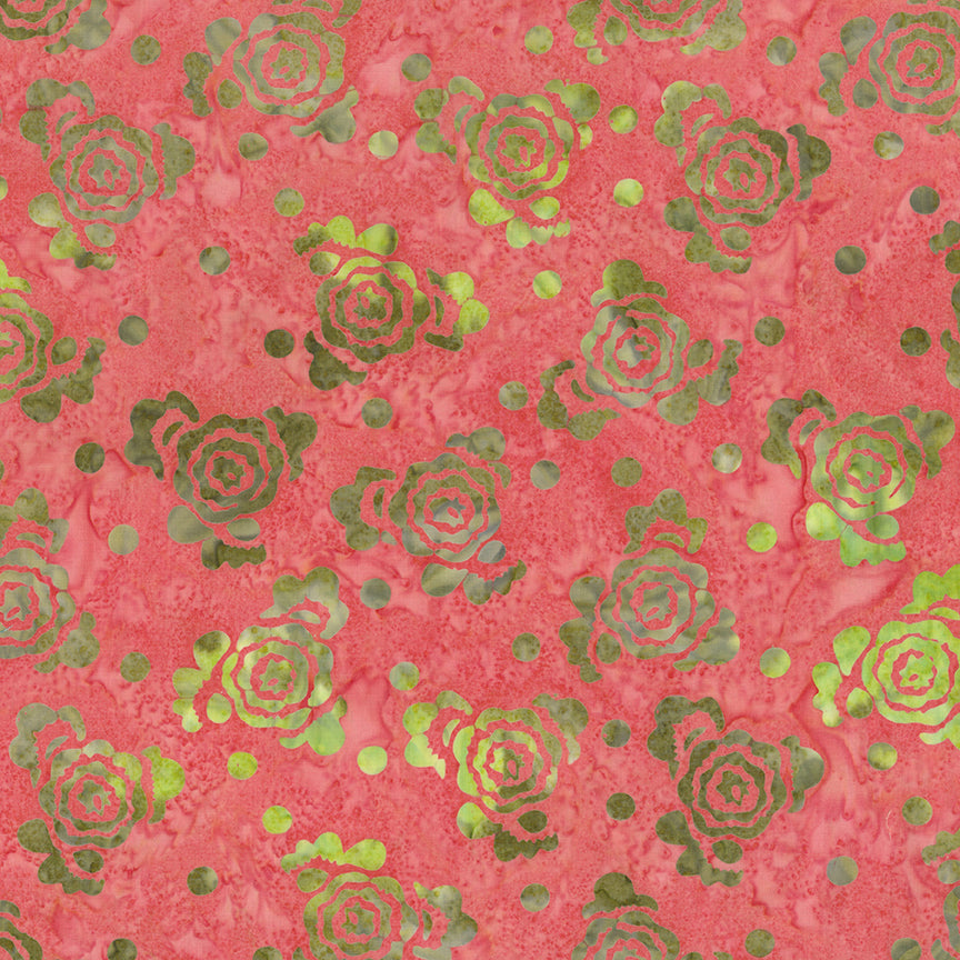 Fabric Riley Blake Watermelon Expressions Batiks Damask Rose by the Quarter Yard BT23843-194