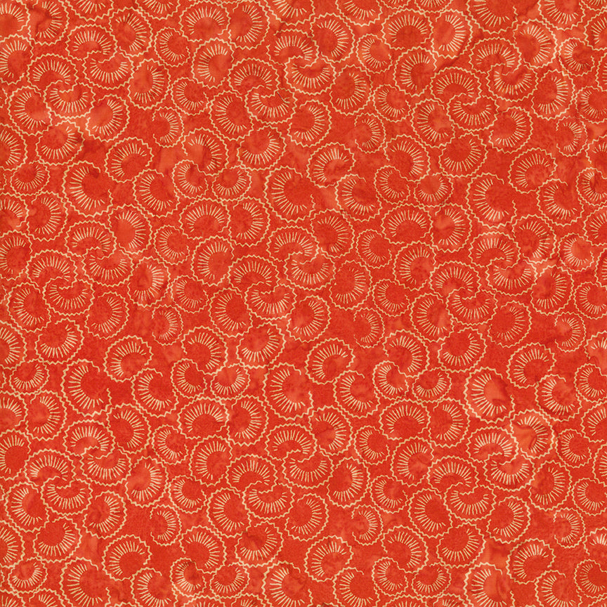 Fabric Riley Blake Persimmon Expressions Batiks Damask Rose by the Quarter Yard BT23845-636