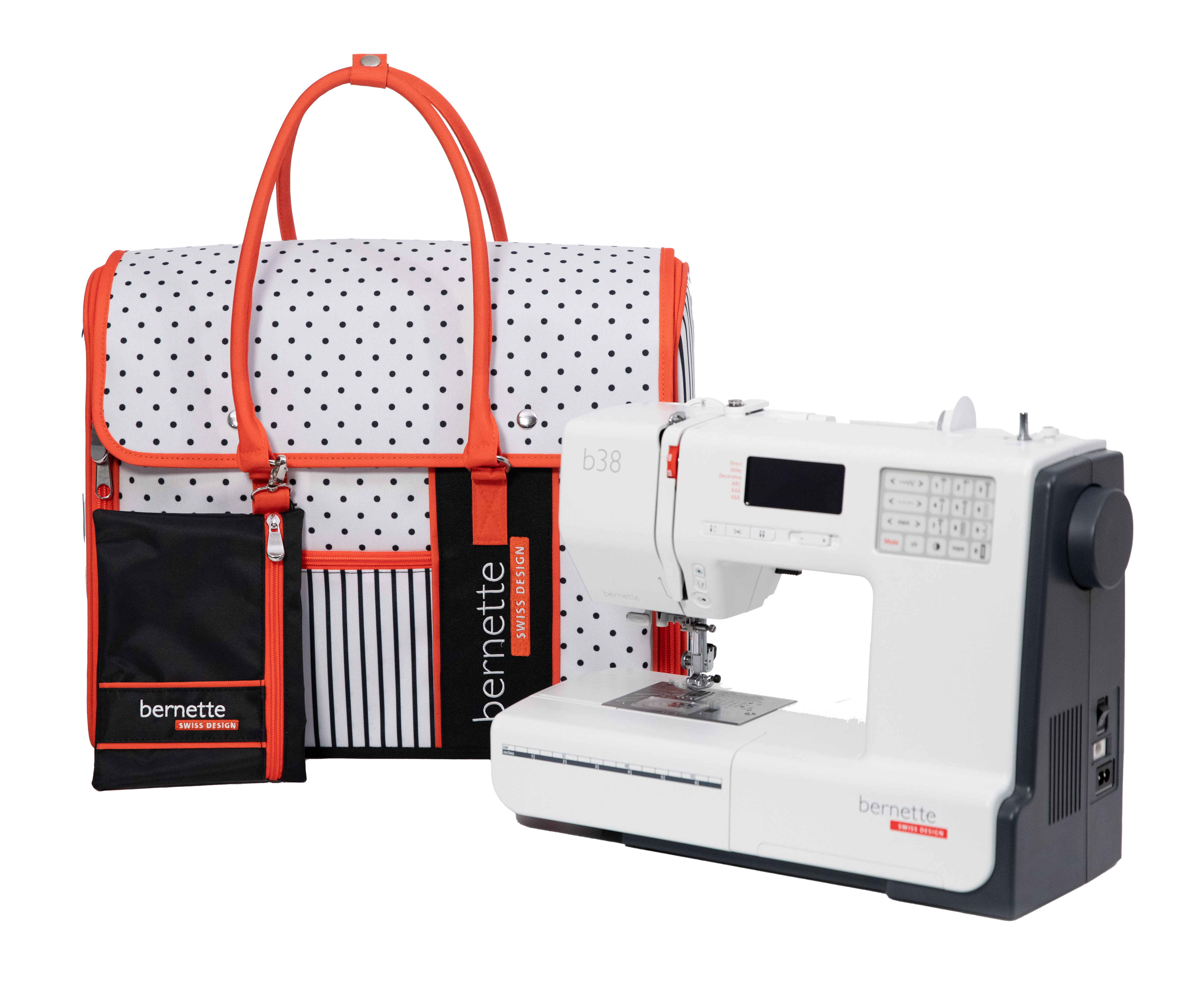 Bernette Polka Dot Sewing Machine Carrying Tote