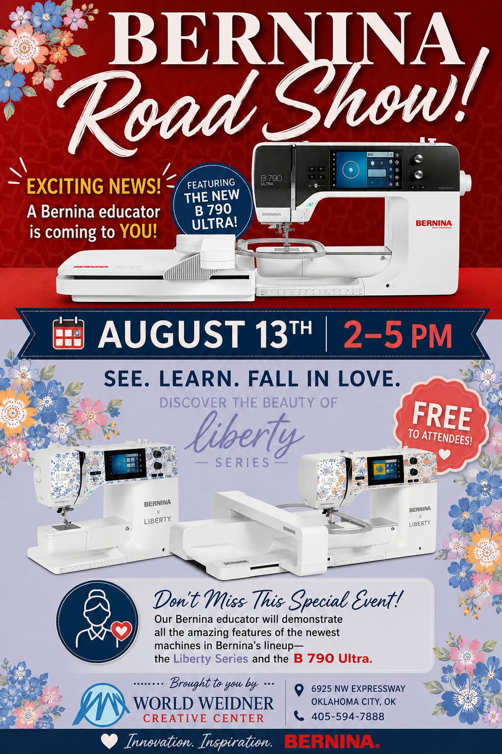 Bernina Road Show FREE Event 8/13
