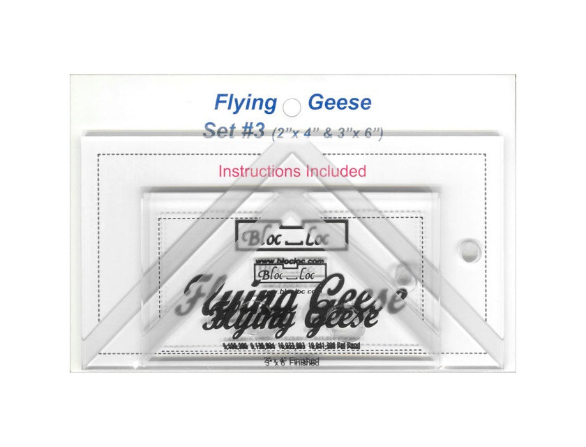 Bloc Loc Flying Geese Square Up Ruler Set #3 BLLFG-SET3