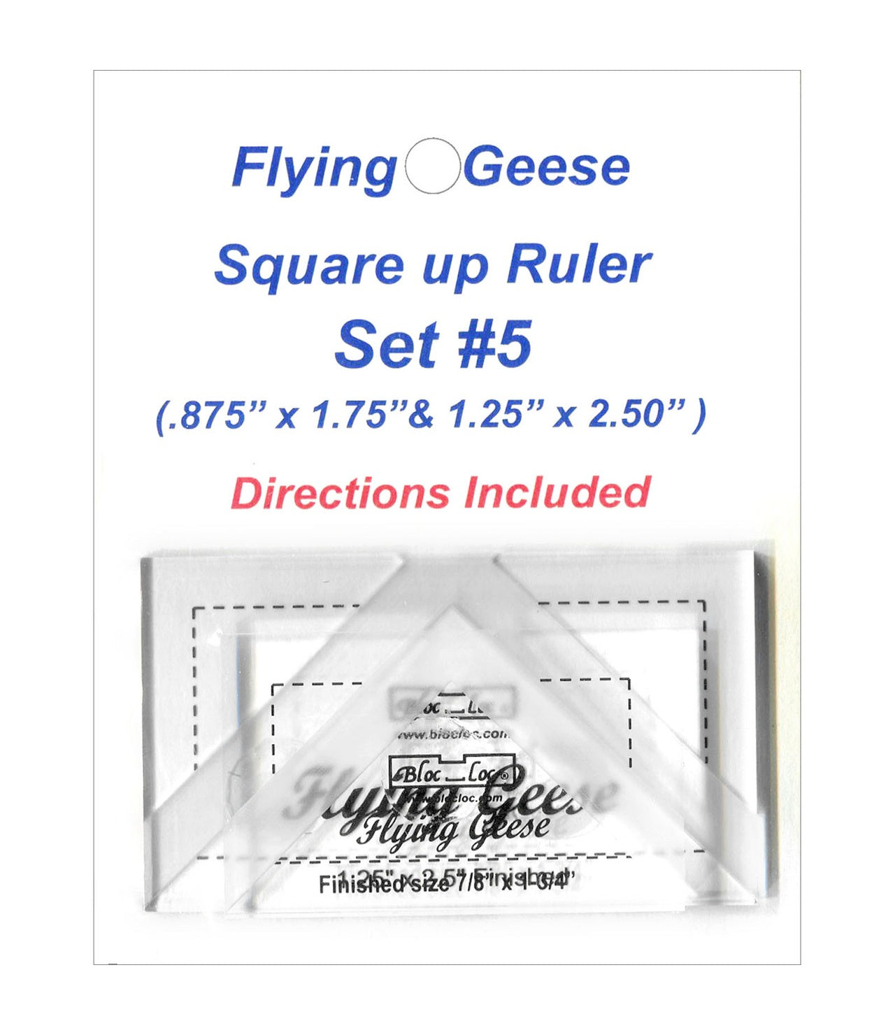 Bloc Loc Flying Geese Square Up Ruler Set #5 BLLFG-SET5