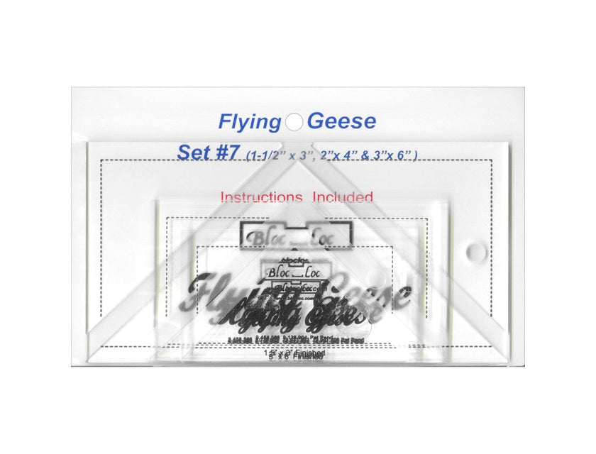 Trashing Ruler Bloc Loc Flying Geese Square Up Ruler Set #7 BLLFG-SET7 – World Weidner