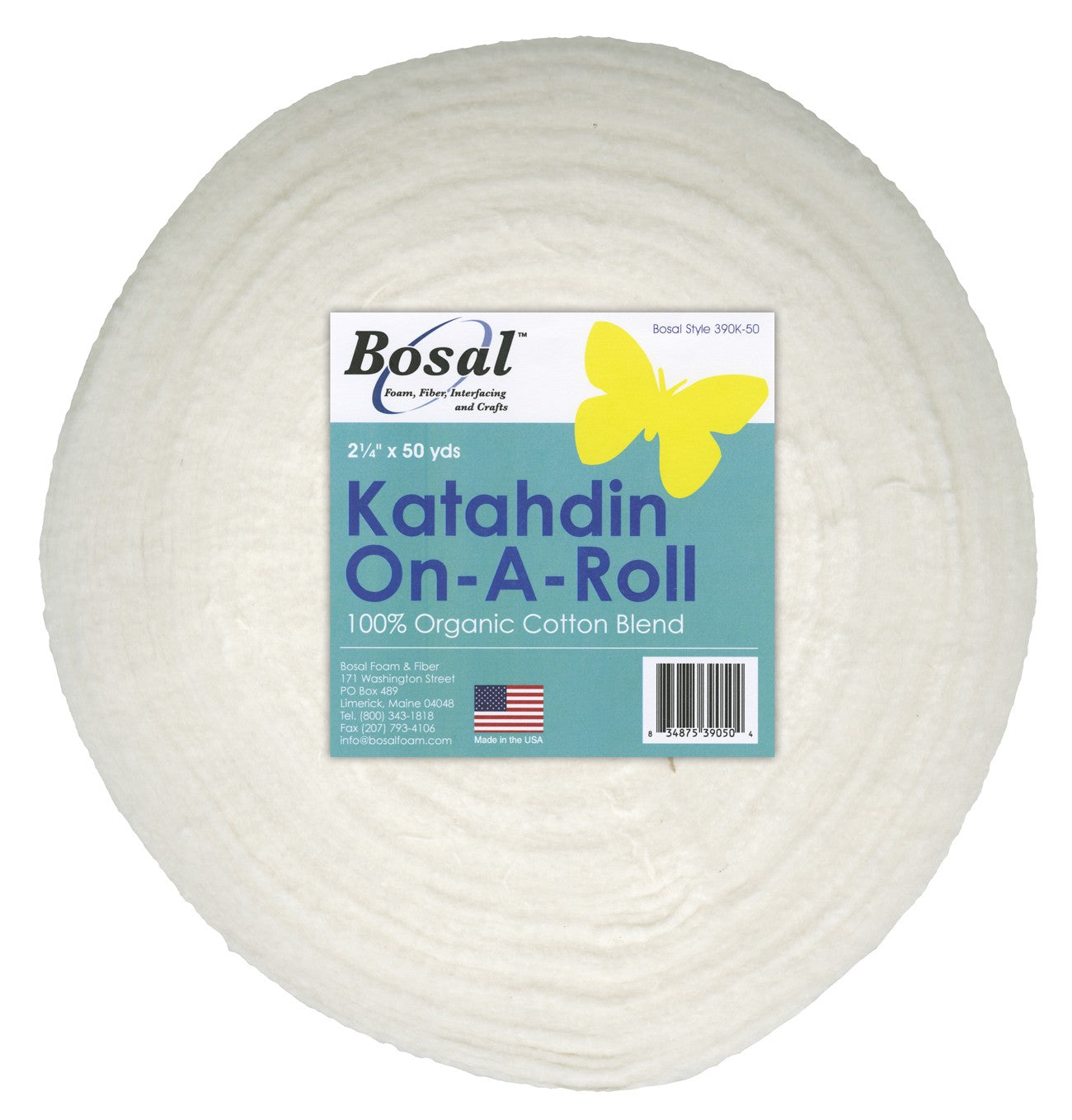 Bosal Katahdin on a Roll Cotton Batting 2.25" x 50yd 390KB-50