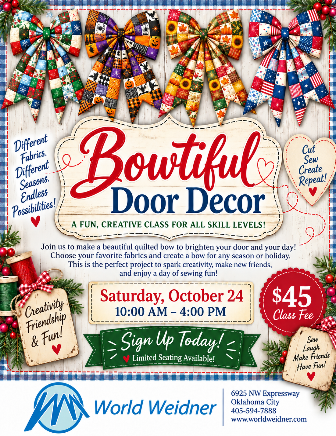 Dream Bowtiful Door Decor Class 10/24