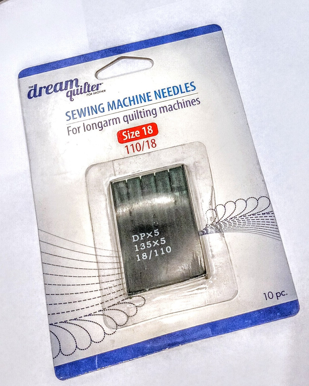 Brother 10pk Quilting Needles for THE Dream Quilter 110/18 SAQCD1810